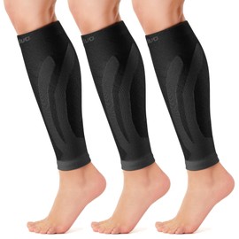 Cambivo 3 Pairs Calf Compression Sleeve for Women and Men,Leg Brace for Running, Cycling, Shin Splint Support for Working out(Black, Large-X-Large) | CAMBIVO