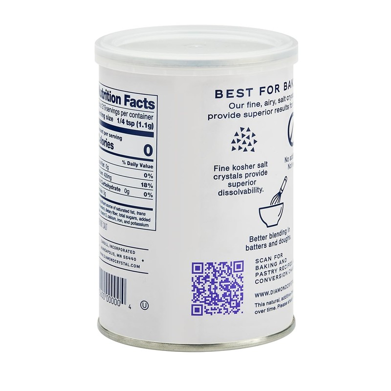 Diamond Crystal Baking Salt, Fine Kosher Salt, No Additives, Great