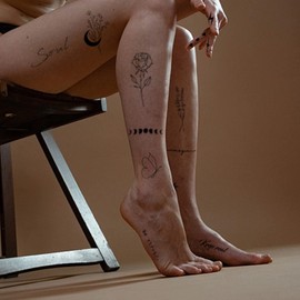 Realistic Temporary Tattoos for Women - 60 Sheets Tiny Small Removable Adult Fake Tattoos,185 Pcs Minimalist Waterproof Inspirational Quotes Words Wild Flower Floral Bouquet Adults Tattoo Stickers