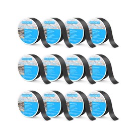GCCSJ Deck Joist Tape 2" x 50', 12 Packs Butyl Joist Tape for Decking Waterproof Deck Tape, Anti-Corrosion Weather Resistance Self-Adhesive Flashing Tape for Wood Joists and Beams