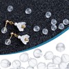 SmallCat 50pcs Soft Impenetrable Earring Backs, Clear Rubber Earring Protectors,