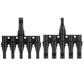 5 to 1 Solar Panel Connector - 5 Way Branch DIY Mount Tool Solar Parallel Connector in Pair - Solar Wire Connectors for Connection Between Solar Panels