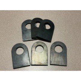Steel Grip Solutions (6) Weld On Tabs, Pad Eyes, Shackle Mounts, 1/4" Thick, 2" x 3", 1.25" Hole.