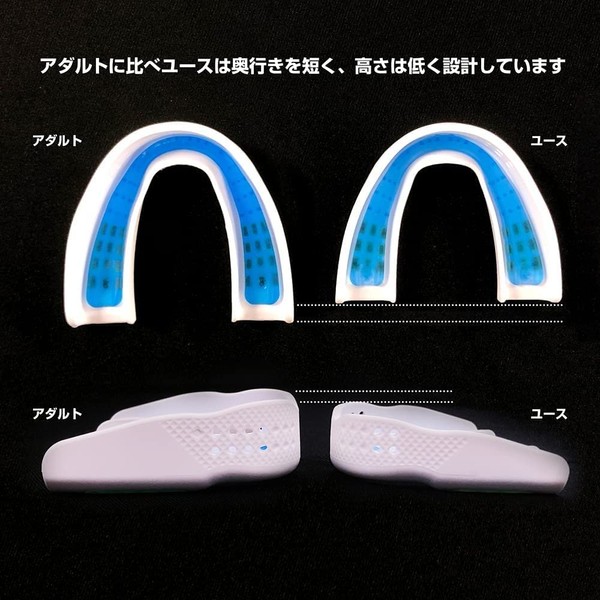 ShockDoctor Mouthguard 8802Y SUPER FIT Molded Protection Lightweight Thin Youth White Sports Training Martial Arts