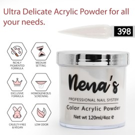 Nena's Superior Sculpting Powder Professional Acrylic Nail System wide color palette 4.0 oz (398)