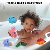 Ganowo 12PCS No Hole Dinosaur Bath Toys for Toddlers 1-3,
