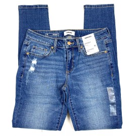 Sonoma Women's Sonoma Supersoft Stretch Midrise Skinny Jeans Destructed Fresh Blue - 6L