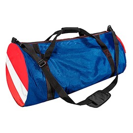 Sports Duffle Bag, Large Mesh Dive Beach Bags and Totes with Shoulder Strap for Scuba Diving and Snorkeling Gear & Equipment, Wet Swimming, Travel, and Gym Workout Blue