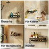 Minismus Shower Shelf No Drilling Black Shower Shelf with Safety