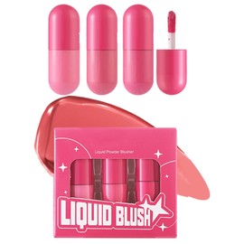 Liquid Blush Set | Cream Blush | Blendable Color Lightweight All-Day Highlighter Liquid Blusher for Eyes and Cheeks Makeup