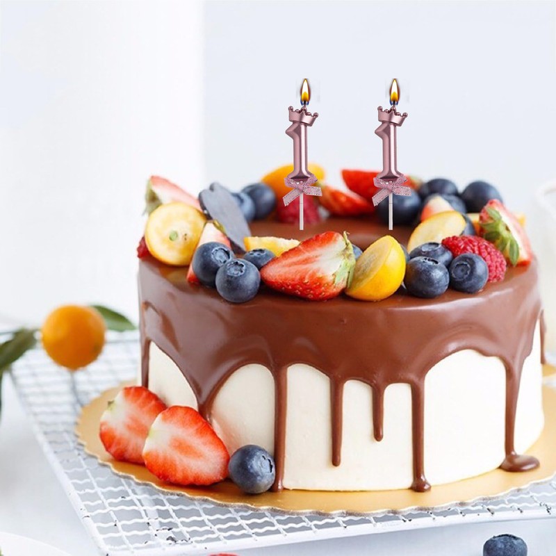 AOOLADA Rose Gold 11 Birthday Candle