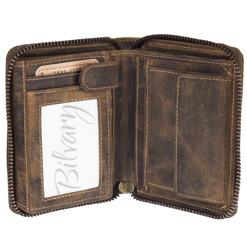 Greenburry Vintage Wallet, Dog Motif, Brown, Portrait Format, brown, Vintage