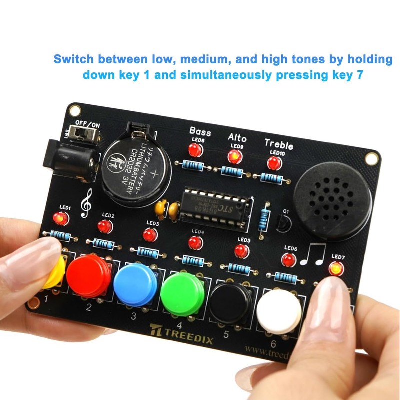 Treedix Soldering Exercise Projects DIY Piano Soldering Project Kit, Circuit