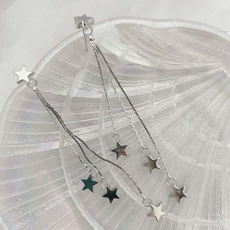 Star Long Tassel Dangle Earrings for Women Shooting Star Earrings