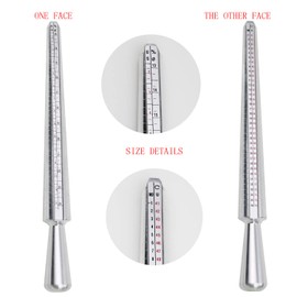 NIUPIKA Ring Sizer Measuring Tool Ring Mandrel Ring Measurer Ring Sizing Kit Measure Finger Size Measurement Tool Set Metal Gauge US Size 1-13 Jewelry Sizers Kit of 27 Pieces