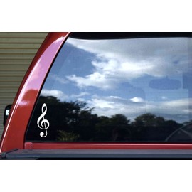 StickerTalk Treble Clef Vinyl Sticker, 5 inches by 1.75 inches