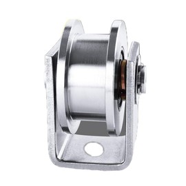 Chiloskit 2 inch 304 Stainless Steel Sliding GateRoller Wheel Bearings V/U/H for Swing/Sliding Sate with Wheel+Bracket,660 lbs Capacity (H)