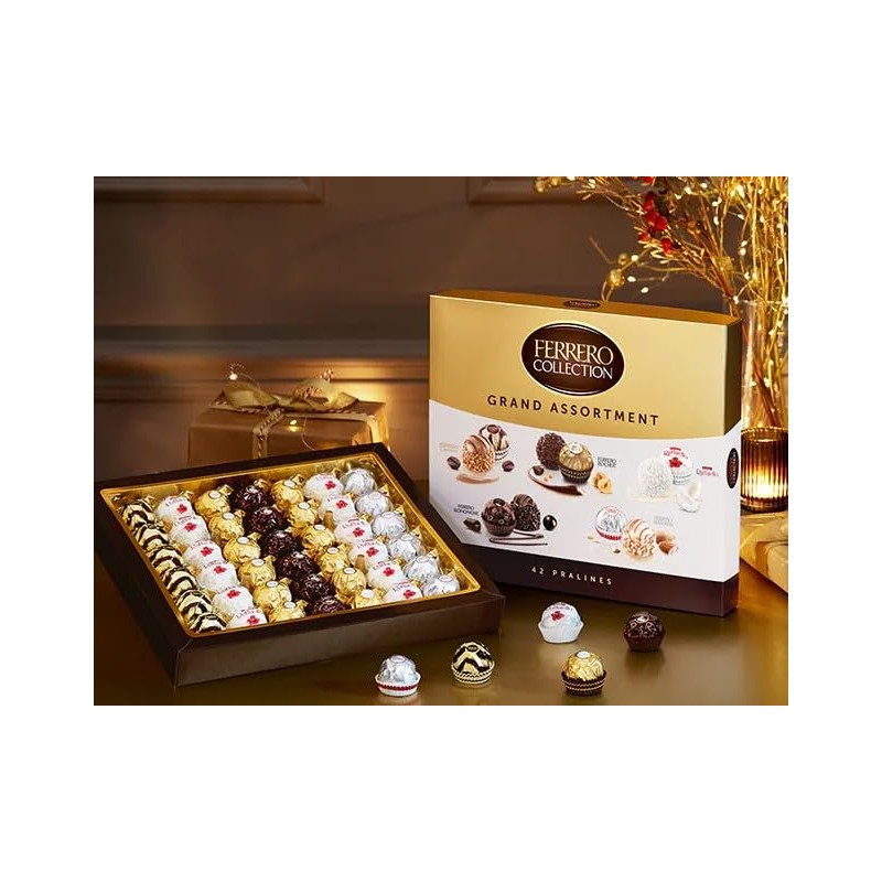 Ferrero Collection Grand Assortment Chocolate, 42 Fine Assorted Count, Net