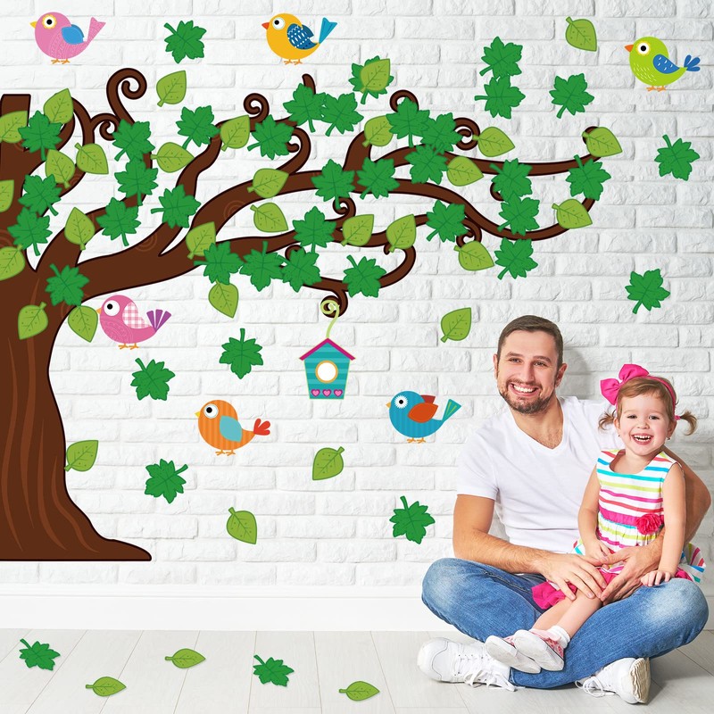 Pajean 58 Pcs Classroom Tree Bulletin Board Set Trees Cutouts