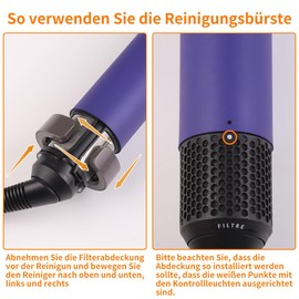 Hair Diffuser with Filter Cleaning Brush for Dyson Airwrap HS05 HS03 HS01, Airwrap Attachment, Convertible for Airwrap Styler into Hair Dryer for Wavy and Curly Hair, Converting Curling Style