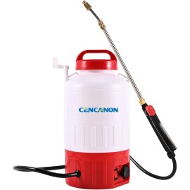 Cencannon CENCANON 1.3 Gallon Battery Powered Sprayer Telescope Wand Adjustable Nozzles