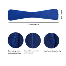 SnowGesh 2 Pack Washable Adult Bibs for Elderly - Snap Button Dignified Scarves, Absorbent Clothing Protector for Seniors with Arthritis, Unisex Mealtime Essentials (Blue)