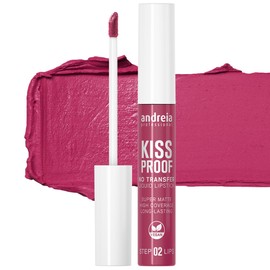 Andreia, Kiss Proof No Transfer Liquid Lipstick 08 Camelia Liquid Lipstick Matte Long Lasting Enriched with Vitamin E 100% Vegan Format 8 ml