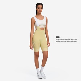 Santic Women's Padded Cycling Shorts with Straps Bicycle Bib Shorts Women's Bib Shorts Cycling Shorts 4D Sit Padded Pocket, yellow, XL