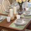 comfoyar Green Rectangular Placemats Set of 6, 12x18 Inch Non-Slip