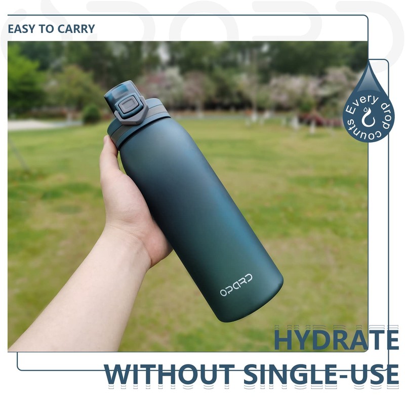 Opard 30oz Sports Water Bottle with Leak Proof Flip Top