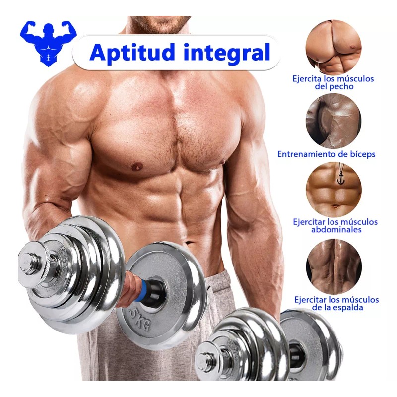 YL01 Kit De Mancuernas Barra Con Pesas Ajustables Para Gimnasio