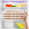 Jgalnim 3Pack Egg Trays,Deviled Egg Containers with Lid,Egg Container Carrier,Refrigerator