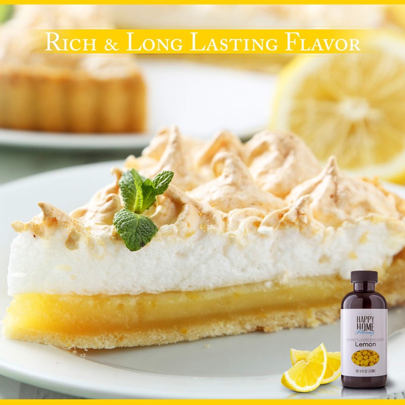 Happy Home Flavoring Natural Lemon Baking Flavor Emulsion - Certified