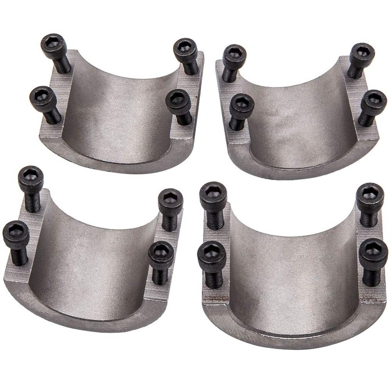 maXpeedingrods 4 Pack Steel Bolt On Tube Clamps 1.75" 4-Bolt