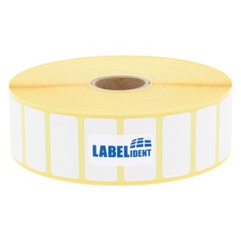 Thermo-Eco Paper on Roll - 30 x 15 mm - 4,000 BPA-Free Thermal Direct Labels on 25 mm Roll for Desktop Printers, Removable