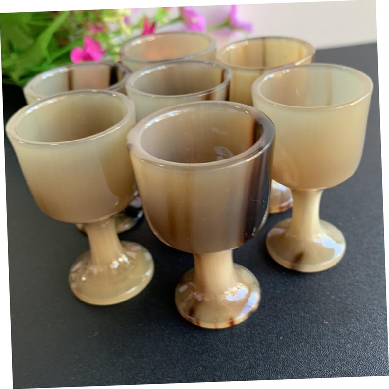 NOLITOY Ox Horn Goblet Drinking Cup Artistic Decor for Cosplay