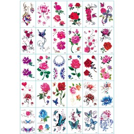 Pellforia Tattoo Stickers, Set of 30, Waterproof, Sticker Paper Tattoos, 01