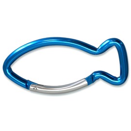 Uljö °° Fish Shaped Carabiner Key Ring 8.5 cm (Blue)