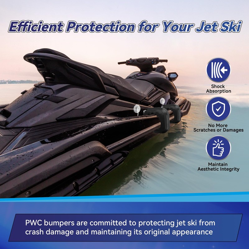 ColleRain Jet Ski Bumpers, Universal PWC Fenders Fit Yamaha Jet