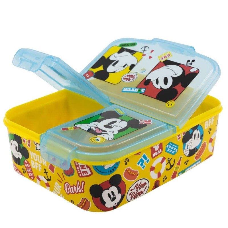 Mickey and Friends Sandwich Lunch Snack Box Multi Compartment Kids