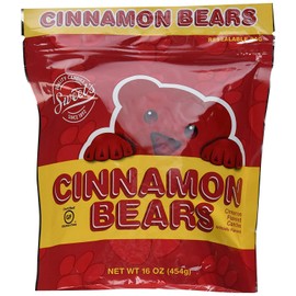 Sweet Candy Company Red Cinnamon Gummy Bears - Hot and Spicy Cinnamon Gummy Candy, Gluten Free Gummies for Kids and Adults, Kosher, Made in the USA - 16 oz Resealable Bags (Pack of 2)
