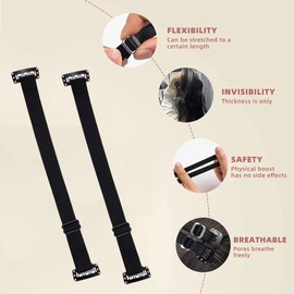 Invisible Facelifting Bands, Facelifting Tape Bands, Face Lifting Band, Reusable Facelift Band, Eye Tightening Band, Invisible Facelift Band, Comfortable, Black, 2 Pieces