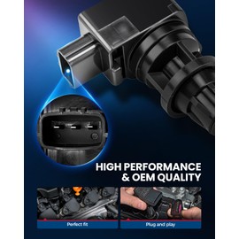 KAX OEM Performance Set of 4 UF604 Ignition Coil Pack & Iridium Spark Plugs w/Magnetic Socket for MZD 5 2008-2010 2012-2015