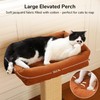 FUKUMARU Cat Scratching Post, Retro-Style Tall Scratch Posts with Perch