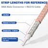 Eightwood 10pcs SMA Male Crimp RF Connector Gold-Plating for RG316