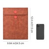 VANRA Vertical Leather Envelope File Folders Expanding Document Holder Organizer