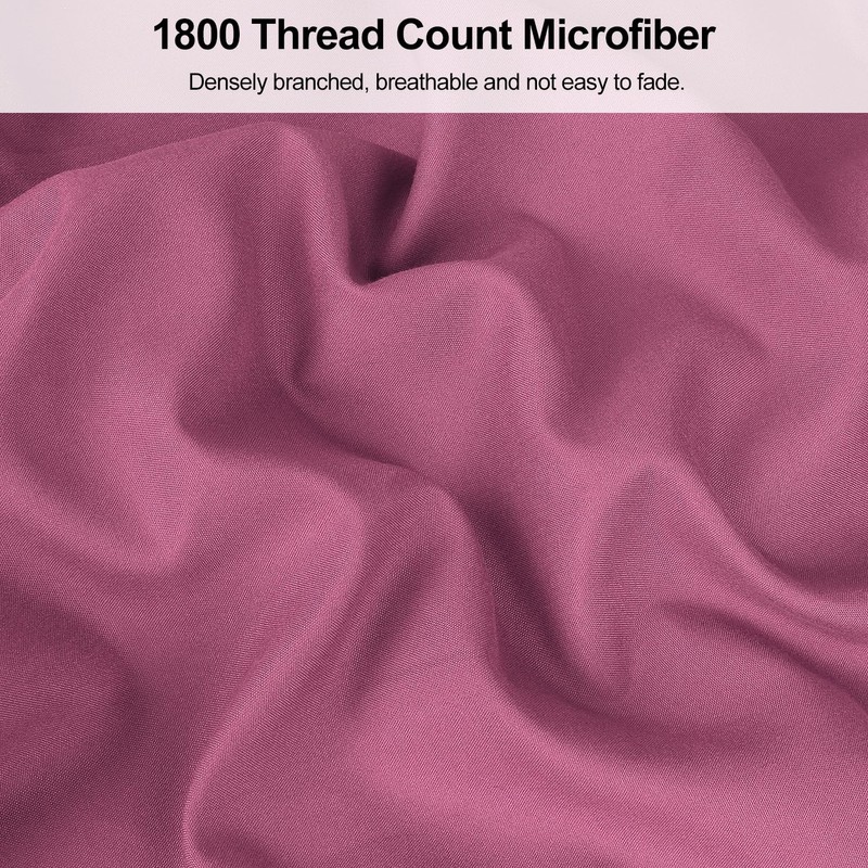 Lirex Mauve Pink Pillow Cases 2 pack, 1800 Thread Count