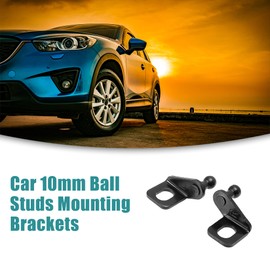 ACROPIX 42x35x21mm10mm Car Ball Studs Mounting Brackets Black for Gas Struts Shocks - Pack of 2 Black