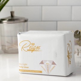 Reign Sanitary Napkins & Panty Liners Super Absorbent Fragrance Free - Size: Very Light Liner with wings