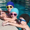 3 Pieces Elastic Swim Caps Comfortable Fabric Swimming Hat Lightweight